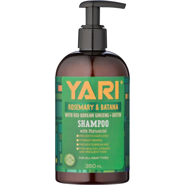 Yari Rosemary & Batana Shampoo with Red Korean Ginseng & Biotin – 360ml
