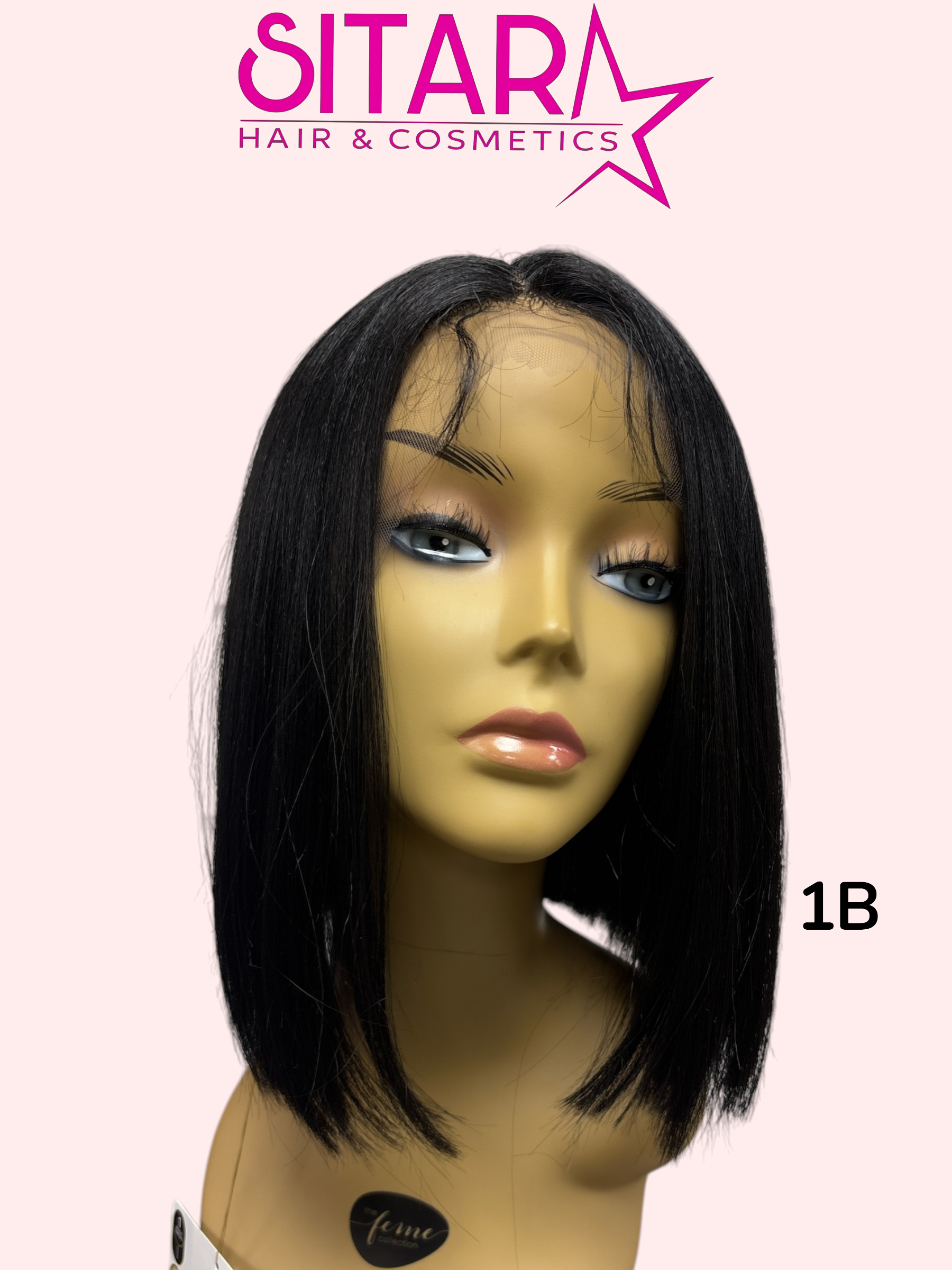 Kayla Straight Bob Lace Front Human Hair Blend Wig 10.5in
