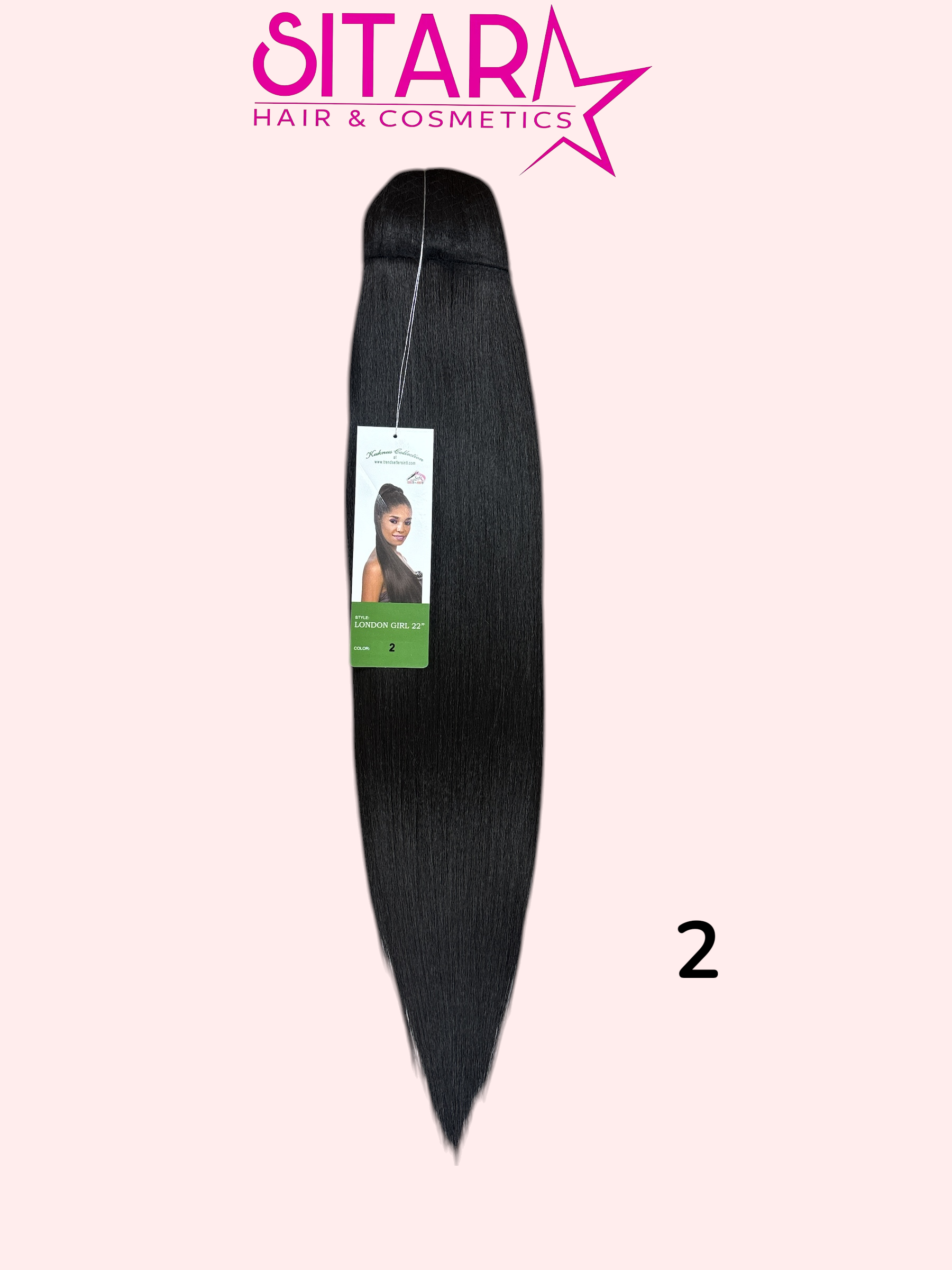 Straight long Ponytail Semi-Natural