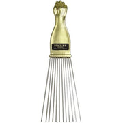 Stylish Gold Handle Metal Pick Comb