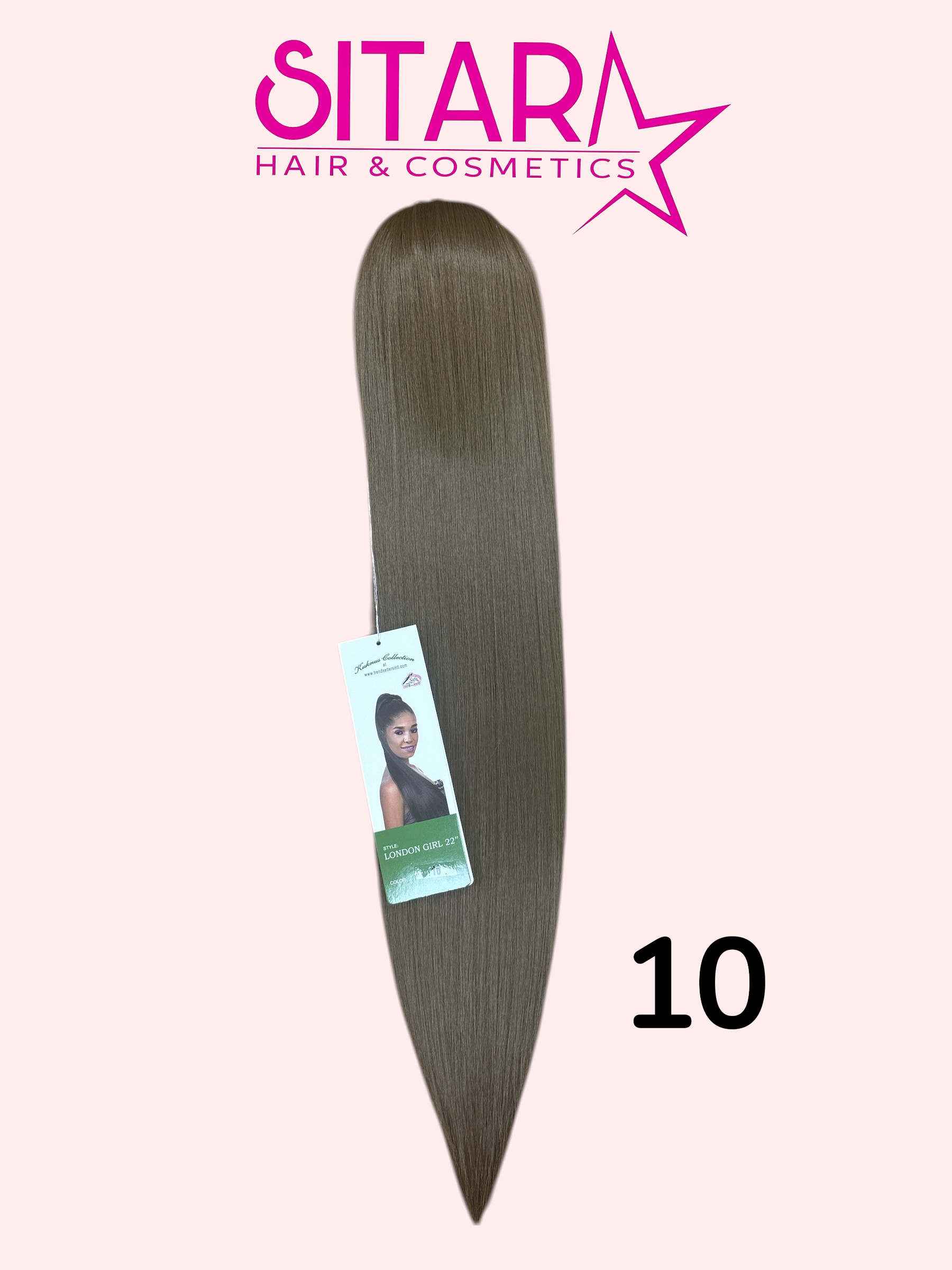 Straight long Ponytail Semi-Natural