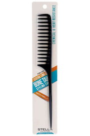 Extra Long Bone Tail Styling Comb – Black