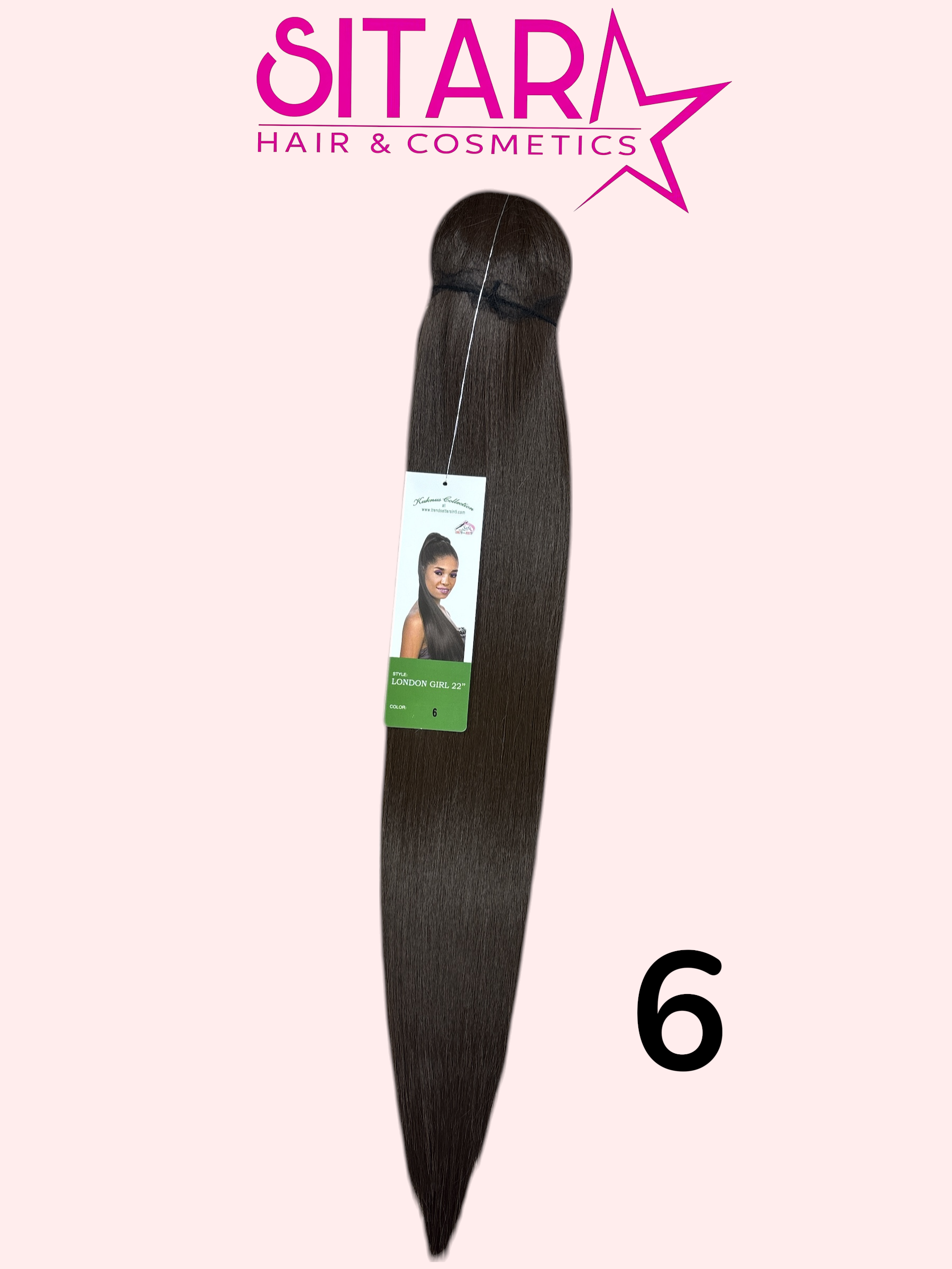 Straight long Ponytail Semi-Natural