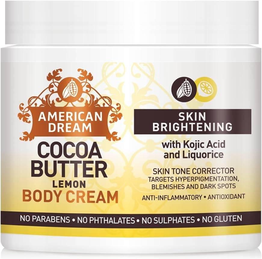 American Dream Cocoa Butter Lemon Kojic Acid Cream – 16oz