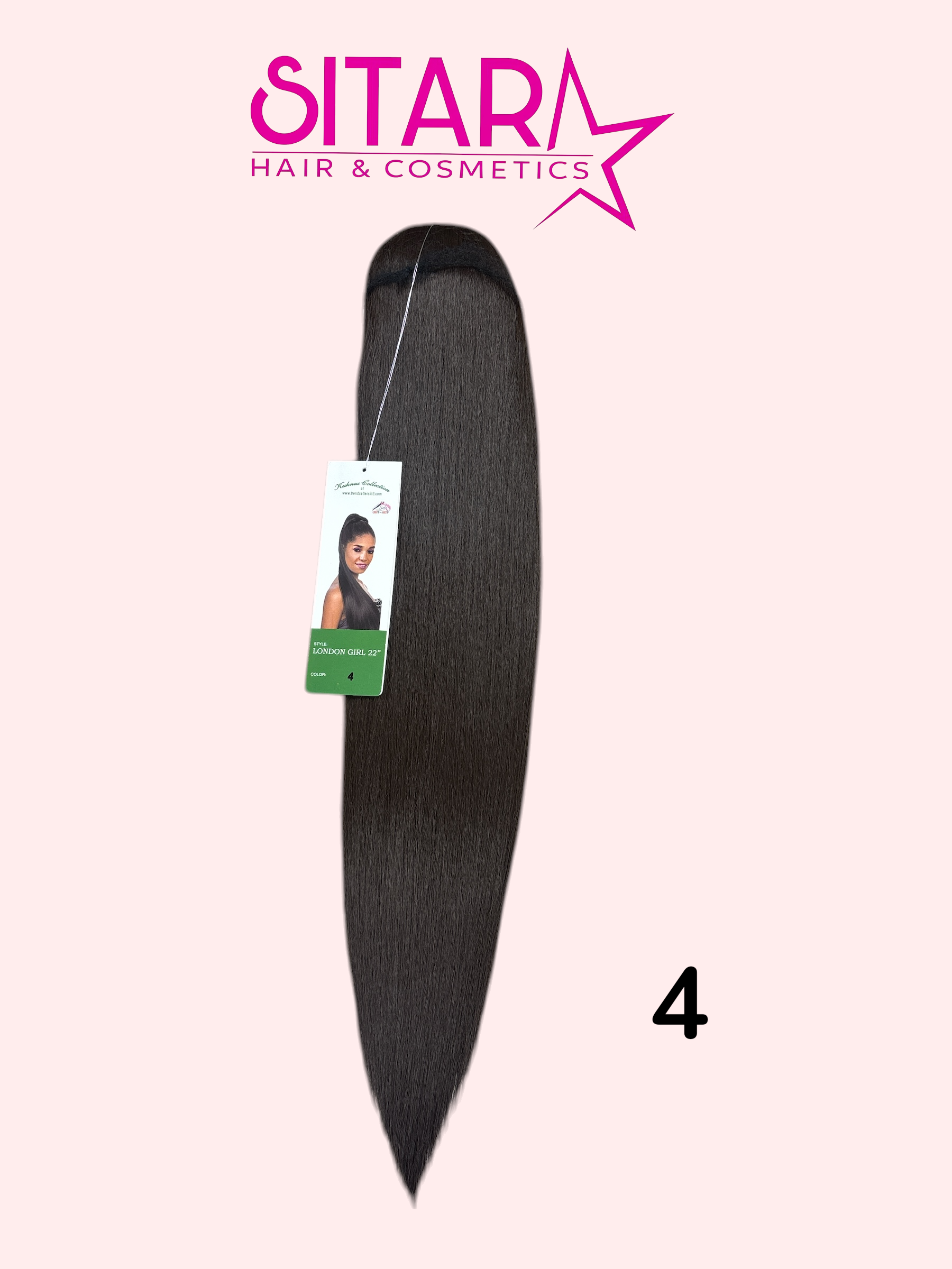 Straight long Ponytail Semi-Natural