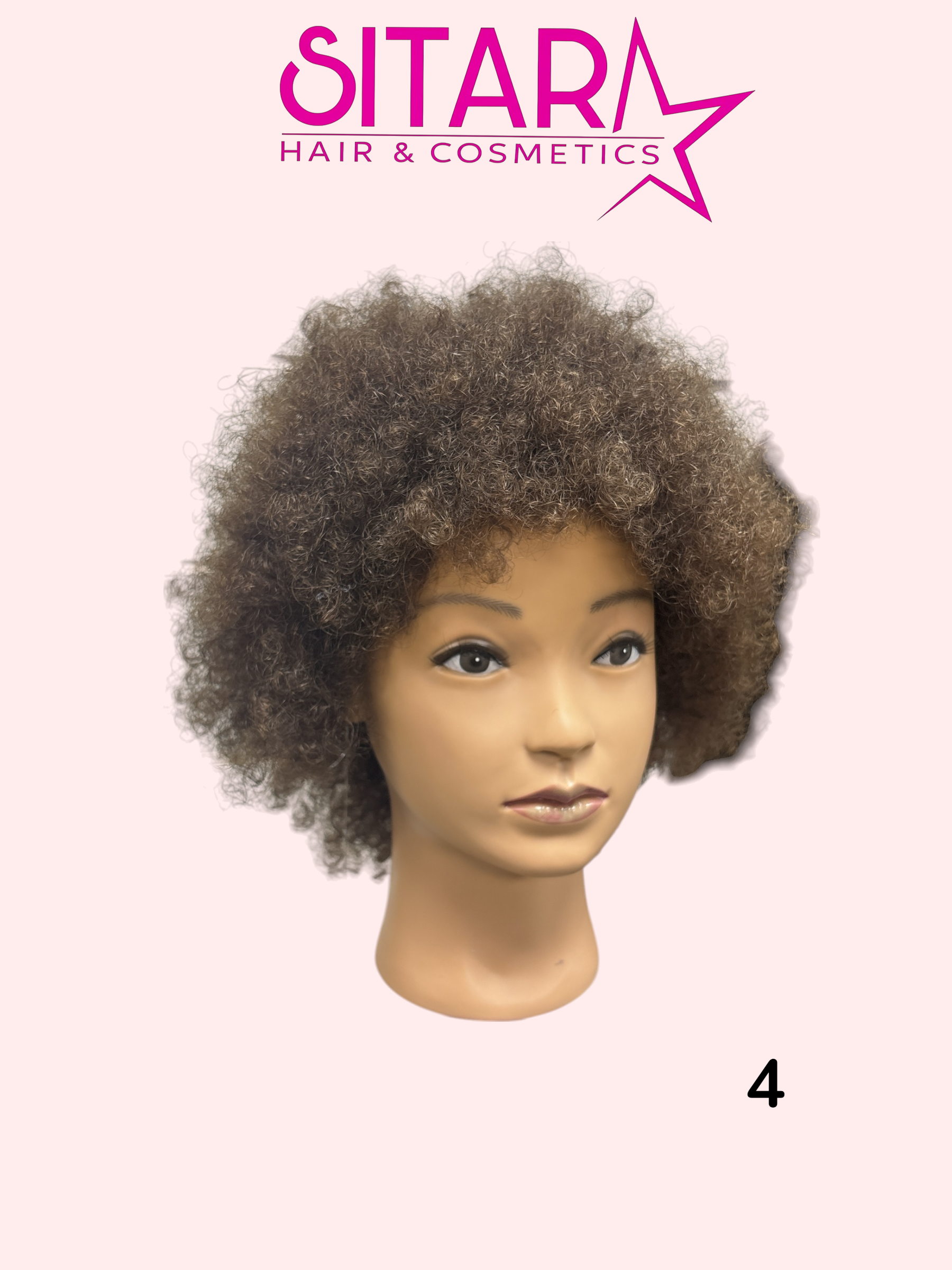 Afro Human Hair Wig 6.5"