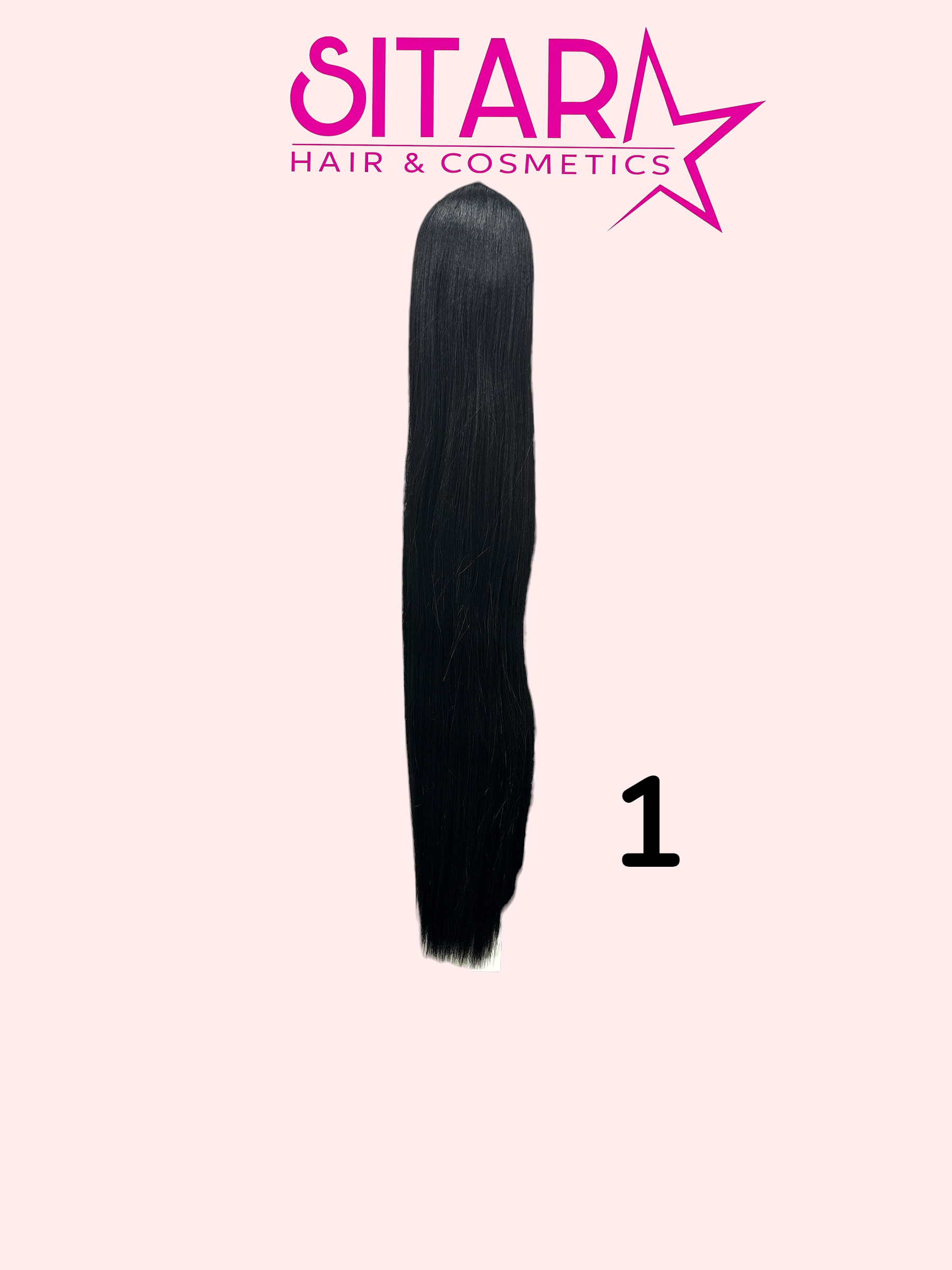 Straight long Ponytail Semi-Natural