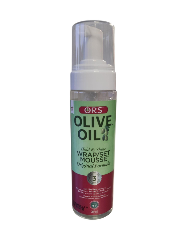 ORS Olive Oil Hold & Shine Wrap/Set Mousse – Original Formula 207ml