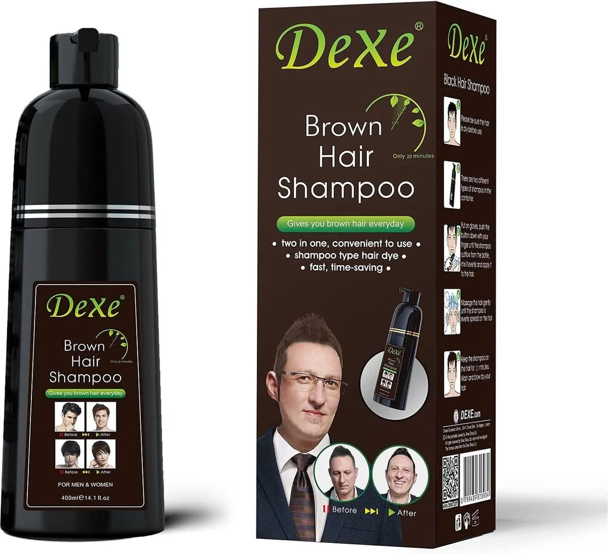 DeXe Natural Hair Dye Shampoo 400ml