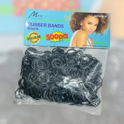 Premium Rubber Bands Black – 500 Pieces