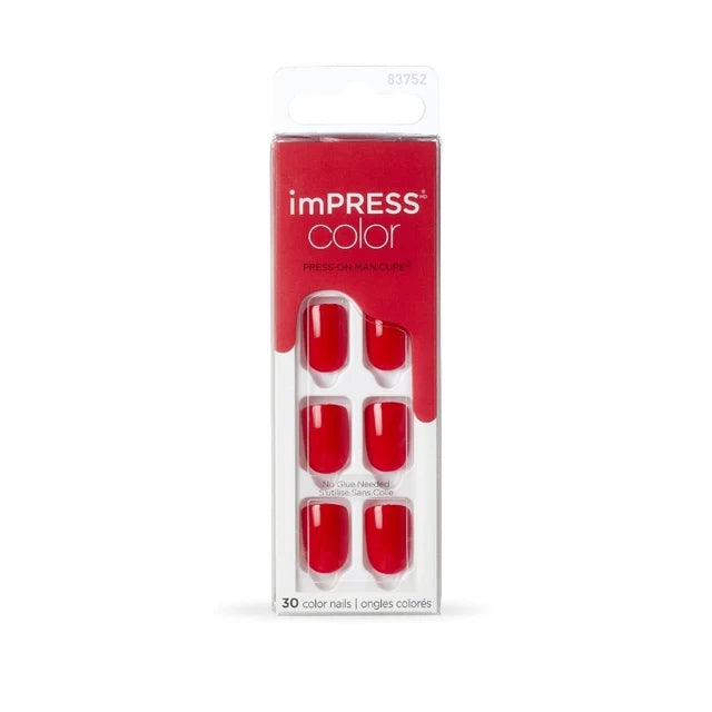Color Press-On Manicure – Reddy Or Not