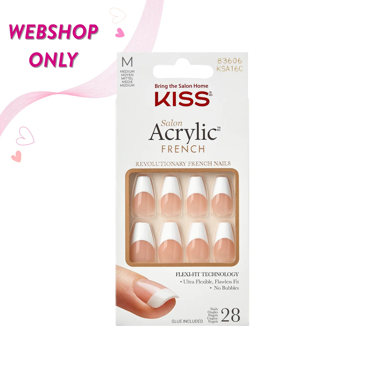 Salon Acrylic French Nails – Je T’Aime