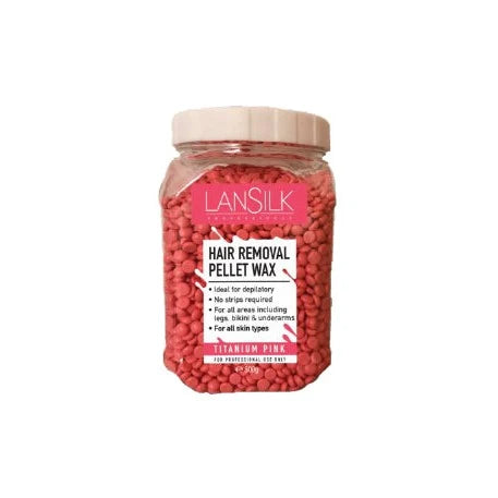 Lansilk Titanium Pink Pellet Wax – 500g