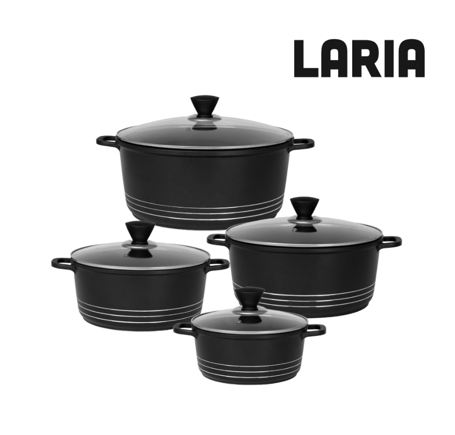 LARIA Non-Stick Die-Cast Stockpot Set 4pcs