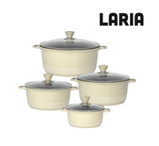 LARIA Non-Stick Die-Cast Stockpot Set 4pcs
