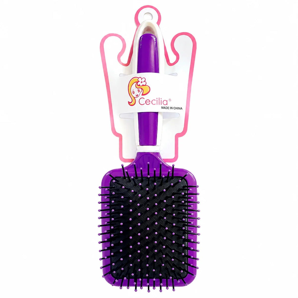 Rectangular Paddle Brush – Purple