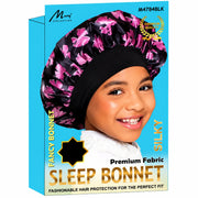 Kids Fancy Silky Sleep Bonnet with Band – Black