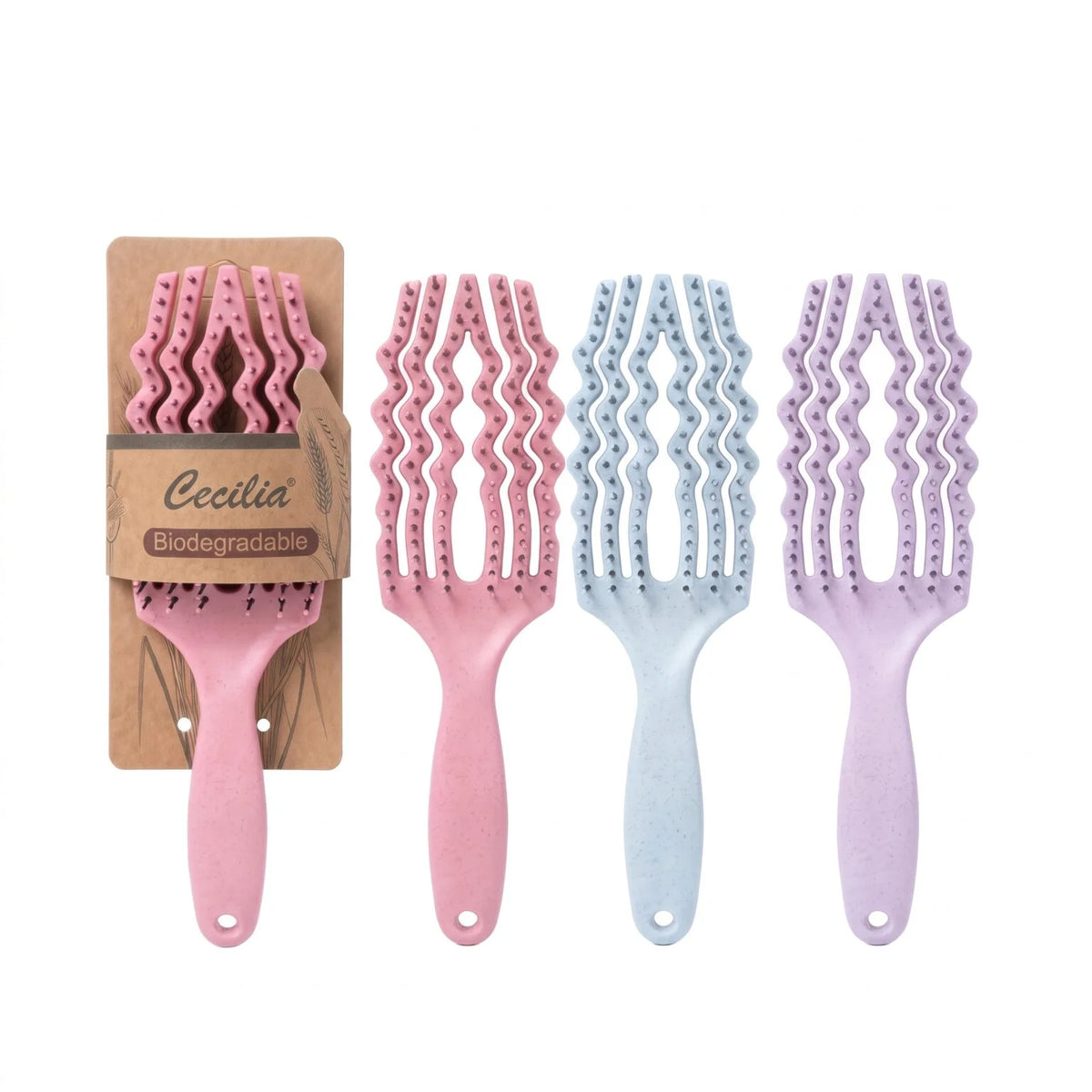 Biodegradable Finger Hair Brush – Assorted Colours