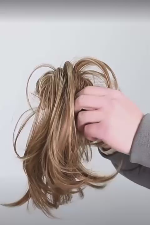 Load video: P028 Hair Bun with Clump