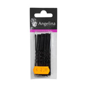 Black Waved Hair pins 70mm 40pcs
