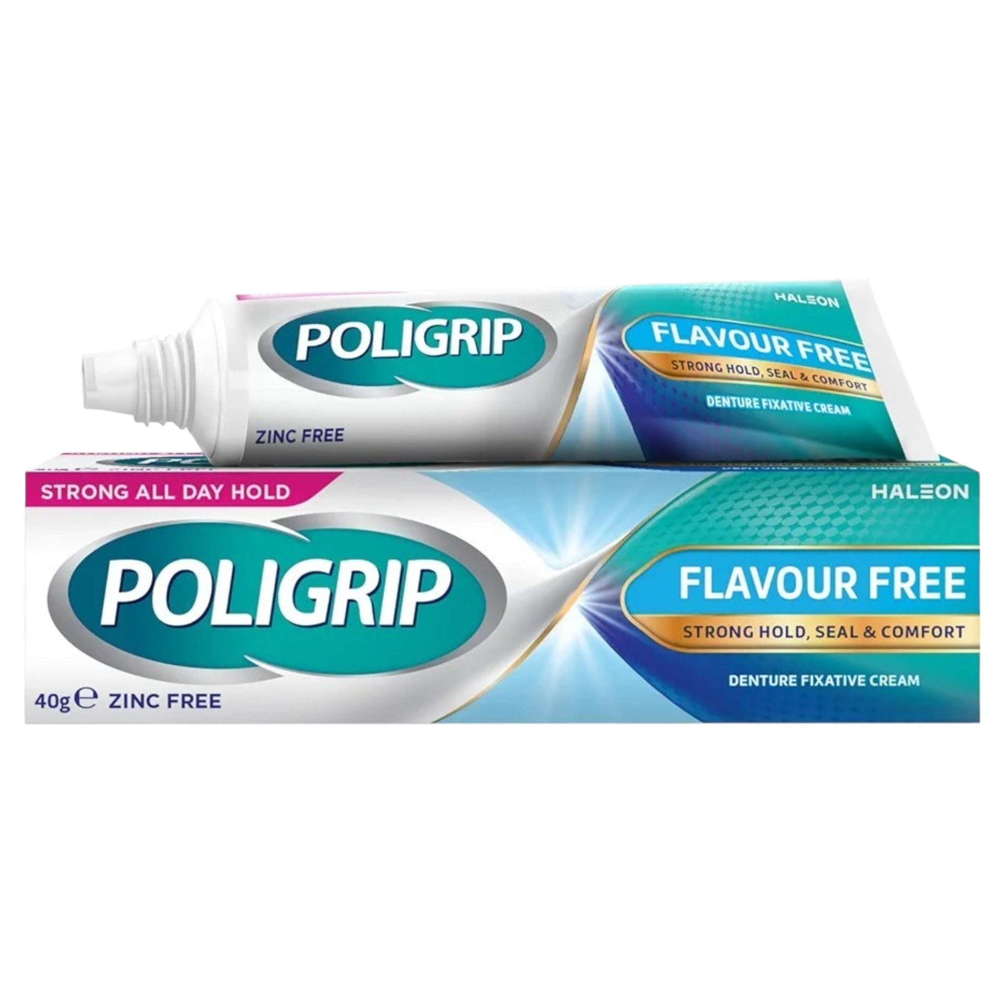 Poligrip Flavour Free Denture Fixative Cream – 40g