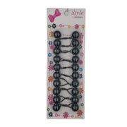 Black Beaded Hair Bobbles