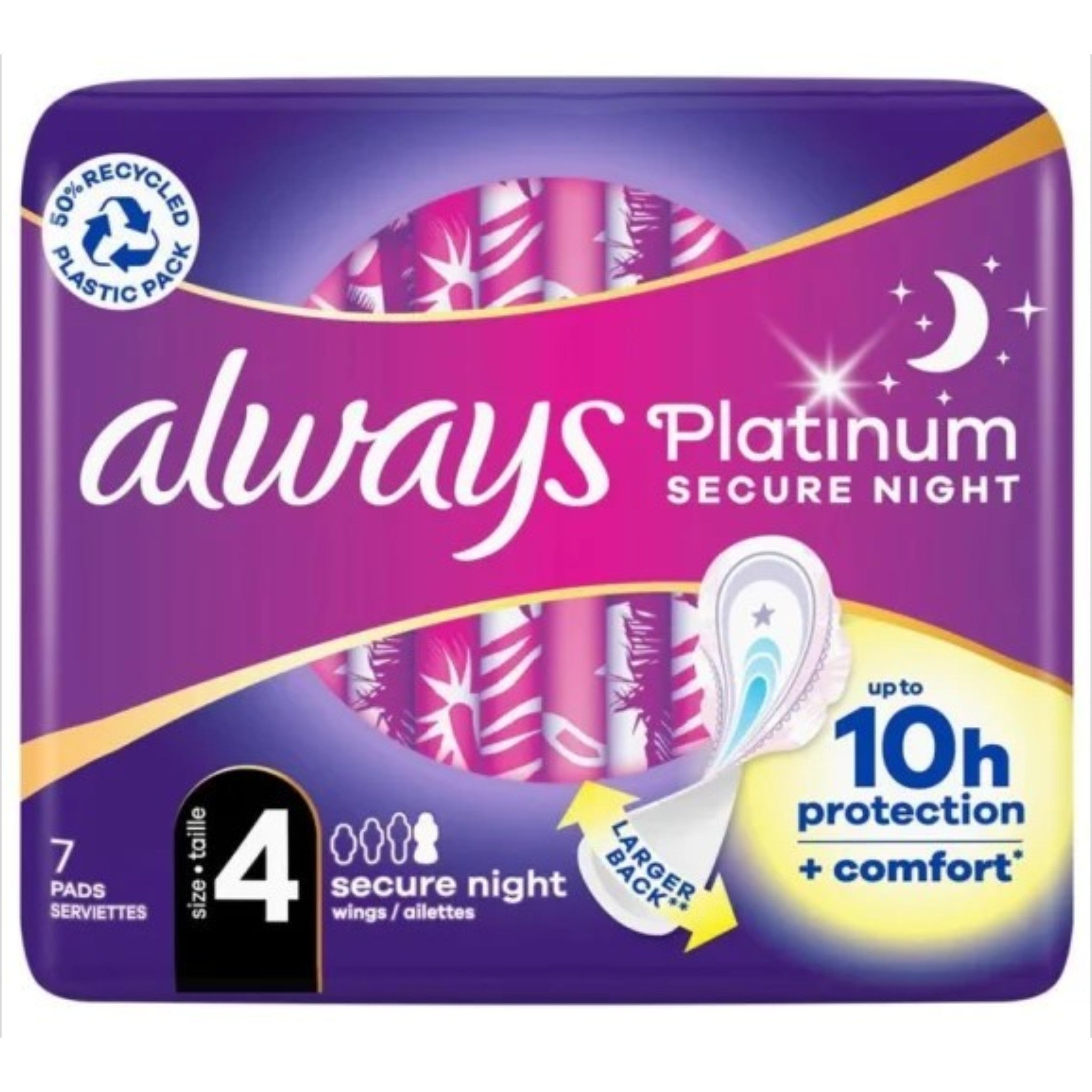 Platinum Secure Night Size 4 with Wings 7pcs