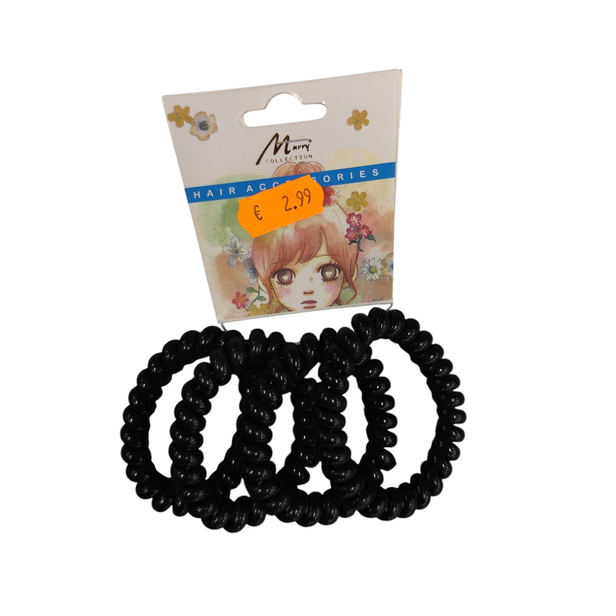 Large Spiral Coil Hair Ties Set
