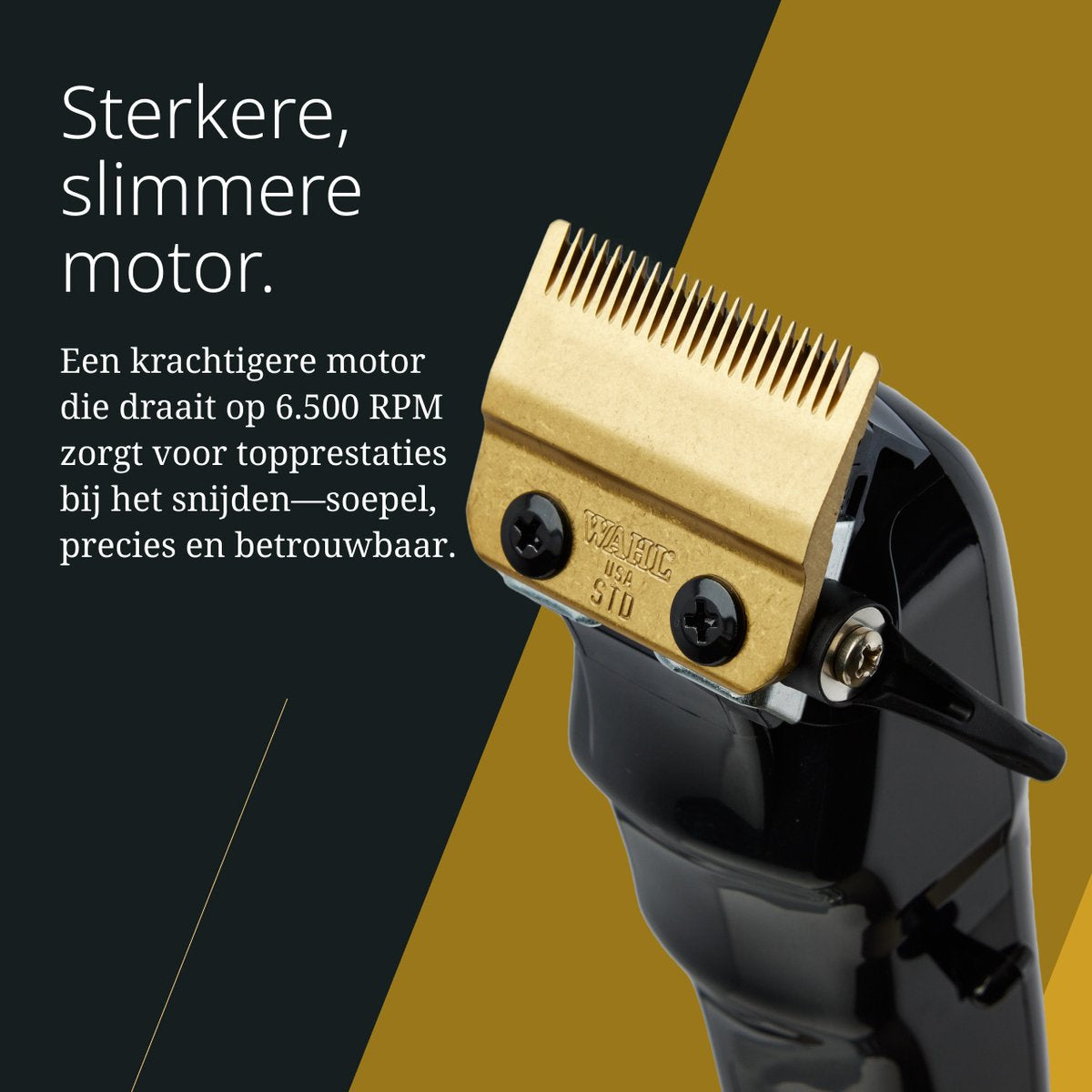 5-Star Magic Clip Cord/Cordless Hair Clipper – Black & Gold