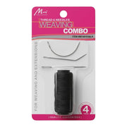 Hair Extension Thread & 3 Weaving Needles