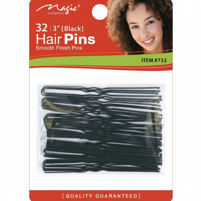 Magic Collection Ball Tip Hair Pins – 32 Pack 3"