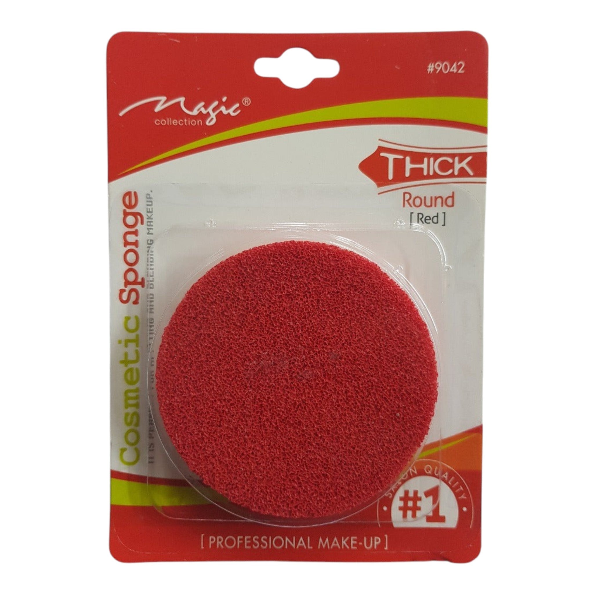 Thick Round Cosmetic Sponge - Red