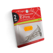 Nickel-Plated T-Pins 2 Inch – 12 Pieces