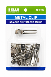 Metal Hair Clips – Non-Slip Grip (12 Pieces)