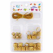 Hair Accessory Metal Beads With String