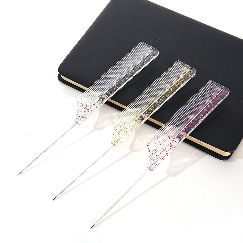Pin Tail Styling Comb Glitter