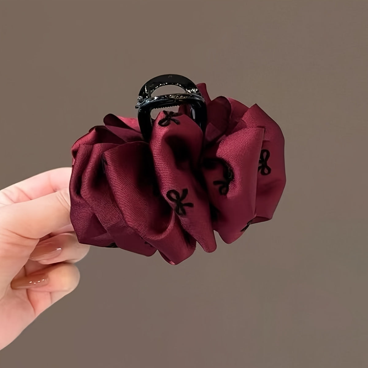 Large Bow Fabric Hair Claw Clip Assorted