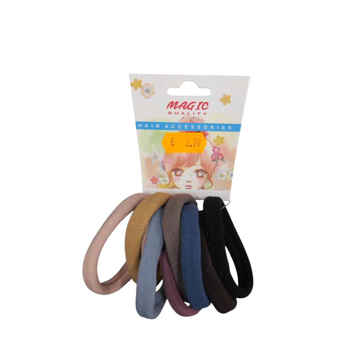 Colourful Soft Elastic Hair Ties Set Medium