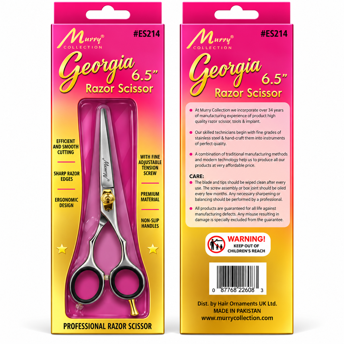 Georgia 6.5" Professional Razor Scissor