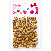 Hair Beads – Assorted Pattern Tube Beads