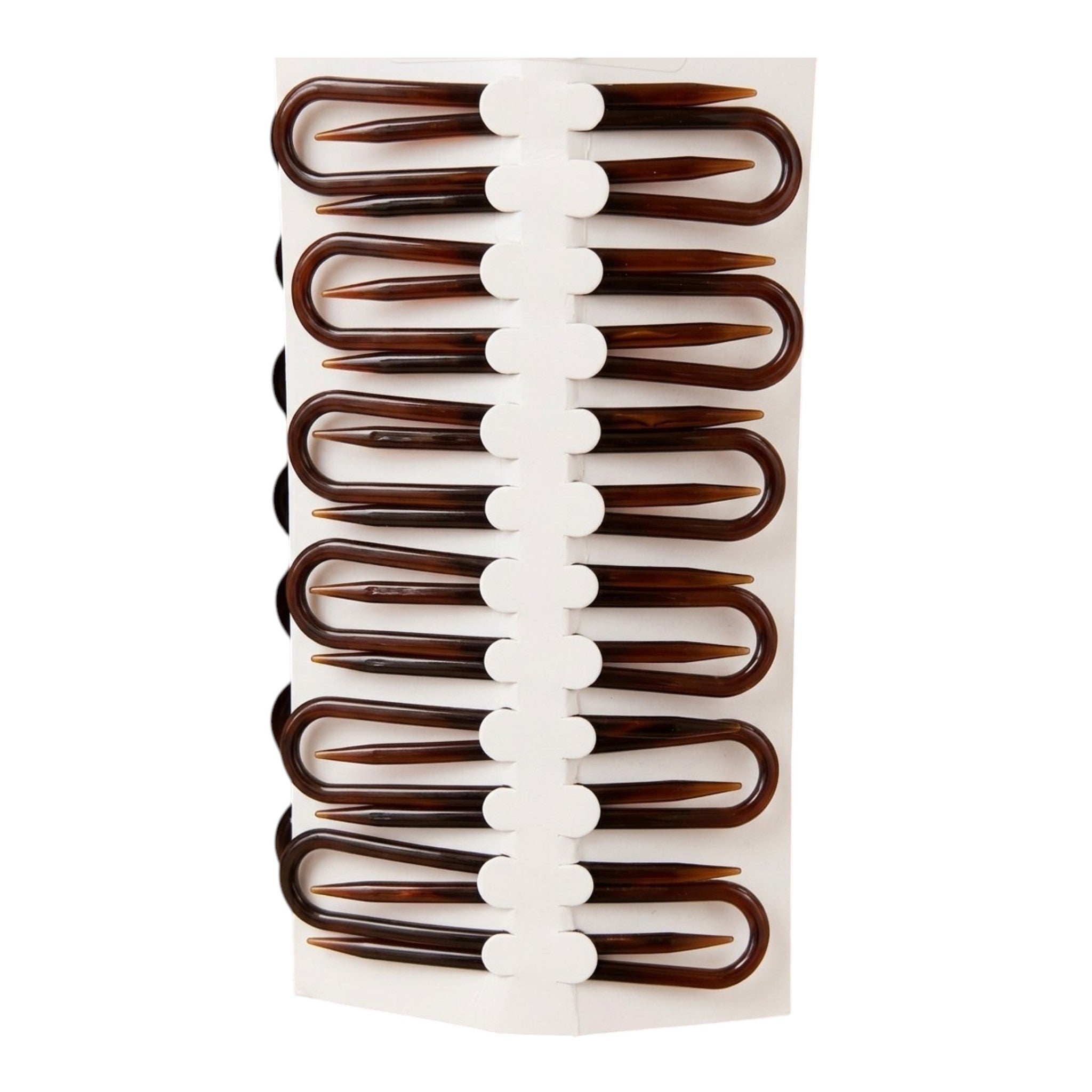 Plain Hair Pins Tan Brown 12pcs 90mm