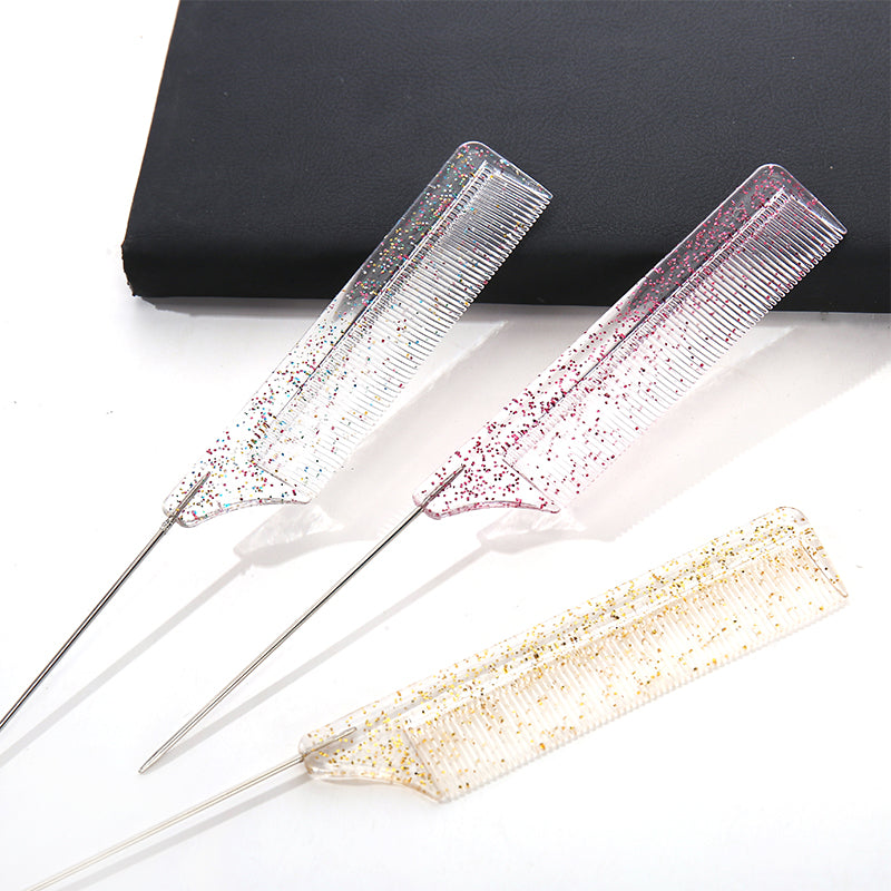 Pin Tail Styling Comb Glitter