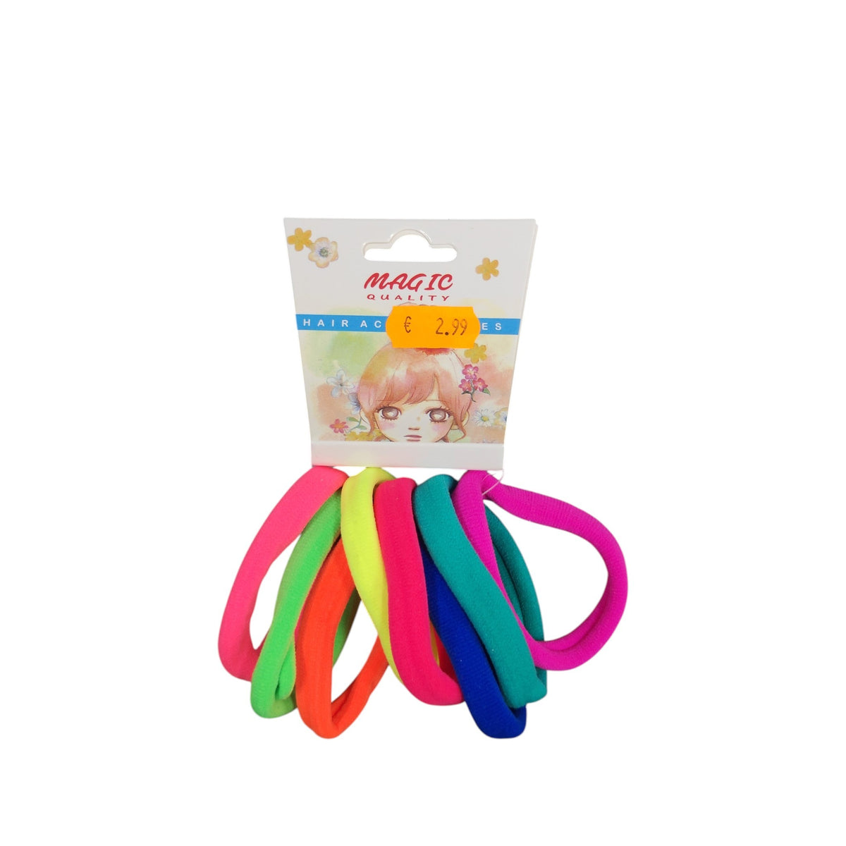 Colourful Soft Elastic Hair Ties Set Medium