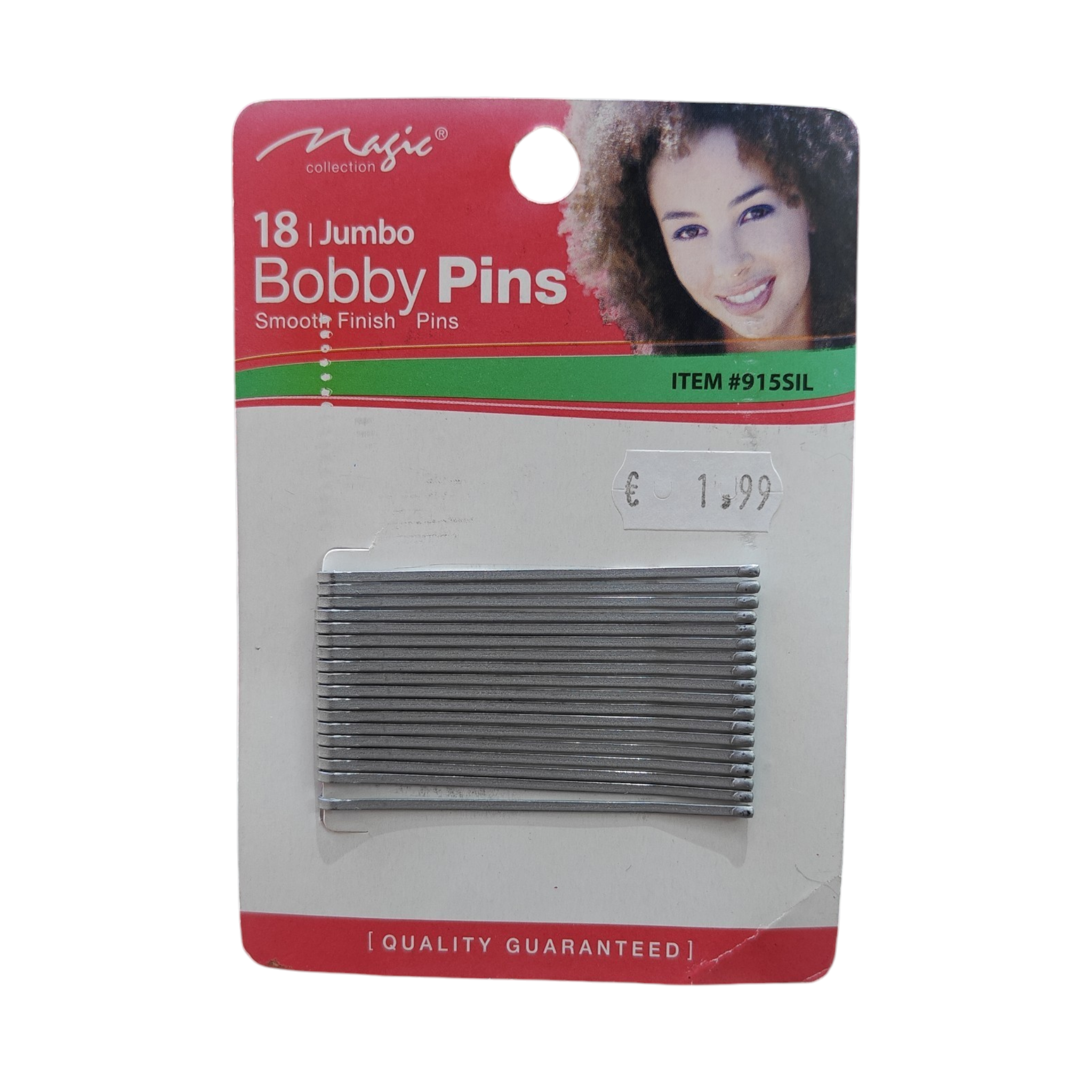 Bobby Pins Silver Jumbo - 18pcs