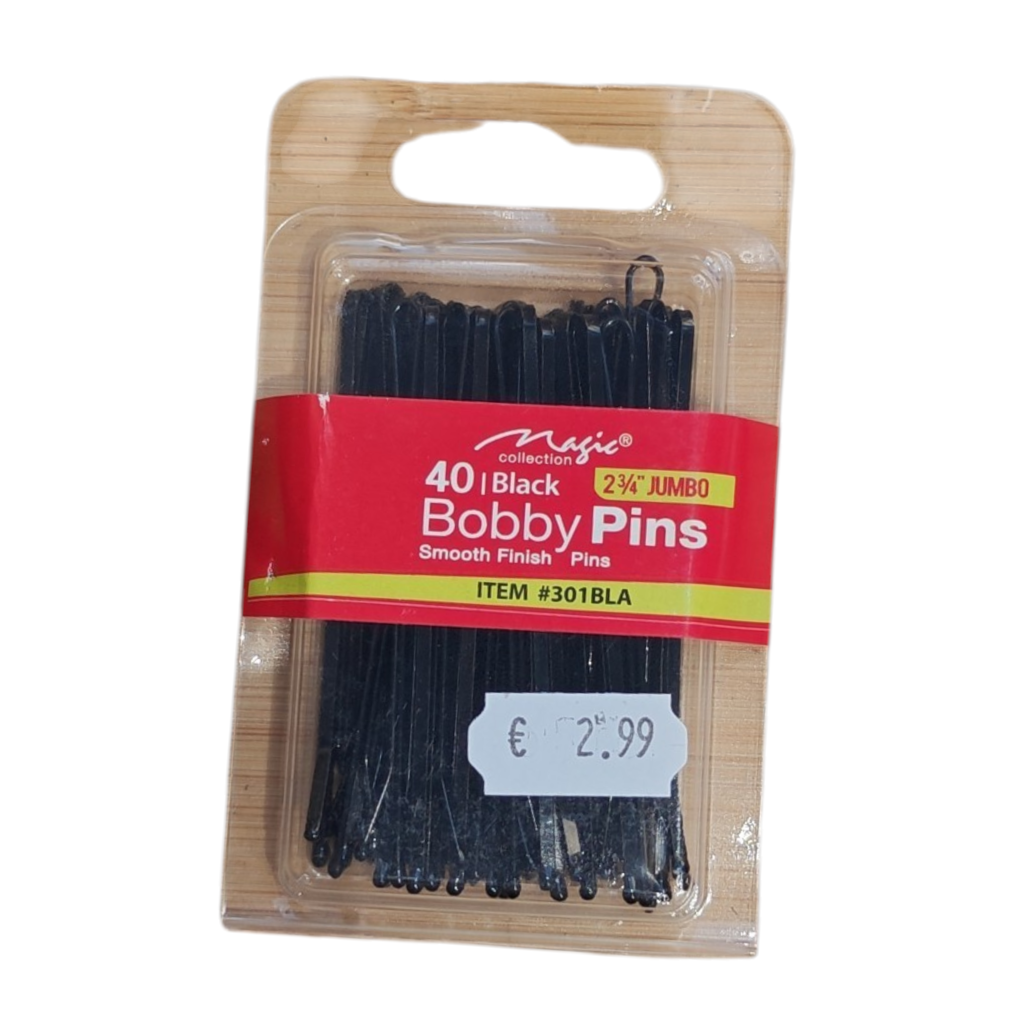 Bobby Pins Black 2 ¾" Jumbo - 40pcs