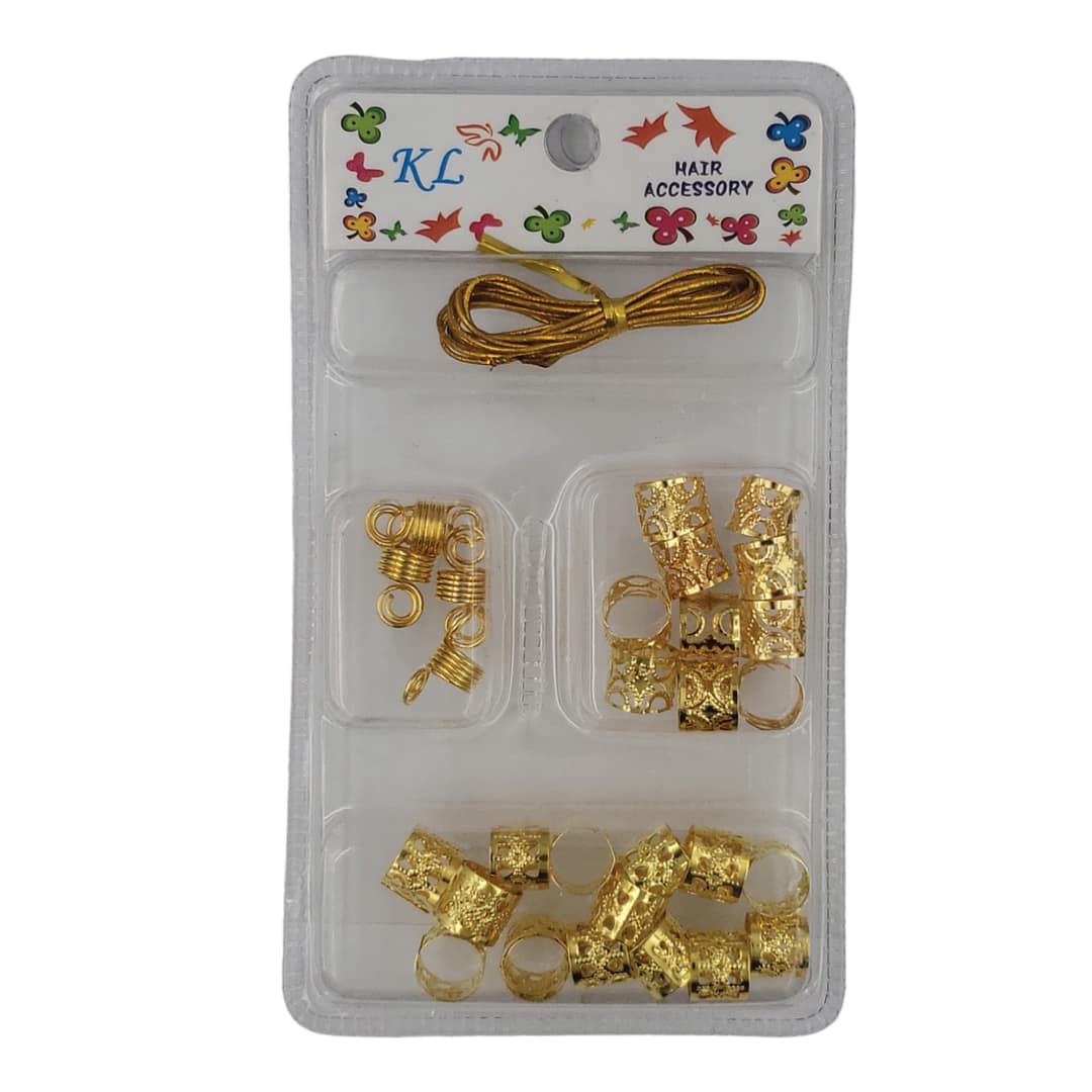 Hair Accessory Metal Beads With String