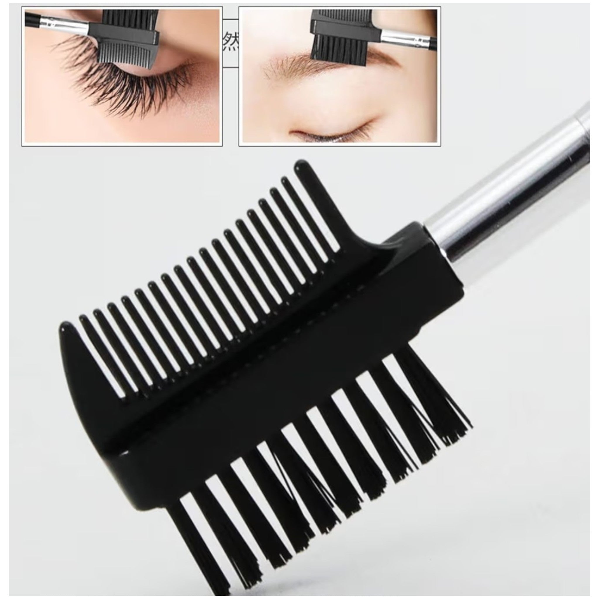2-in-1 Eyebrow & Eyelash Brush with Comb