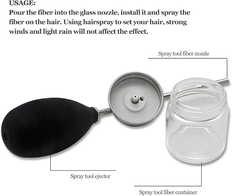 Fiber Applicator – Rubber Pump & Glass Bottle