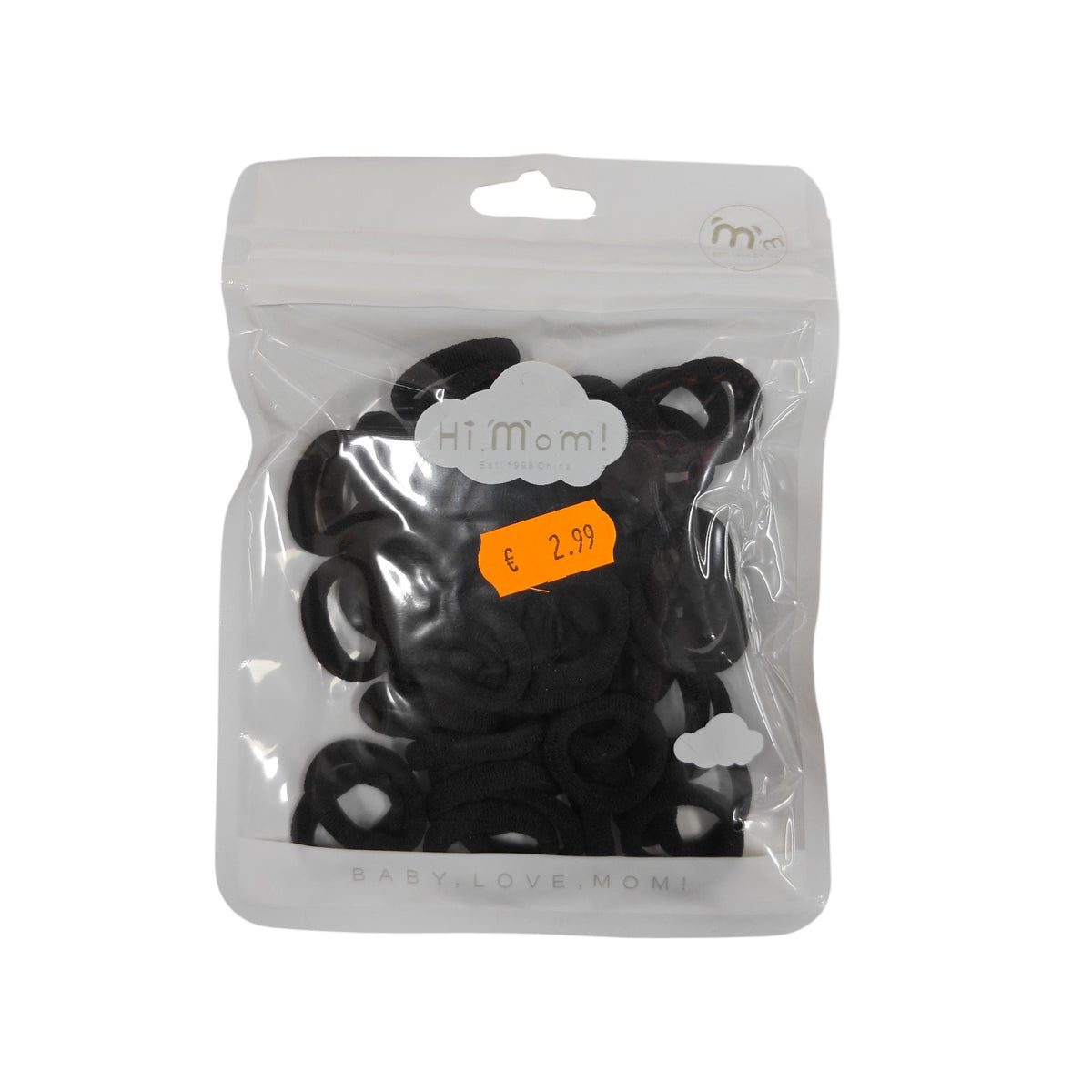 Mini Black Elastic Hair Ties Multipack