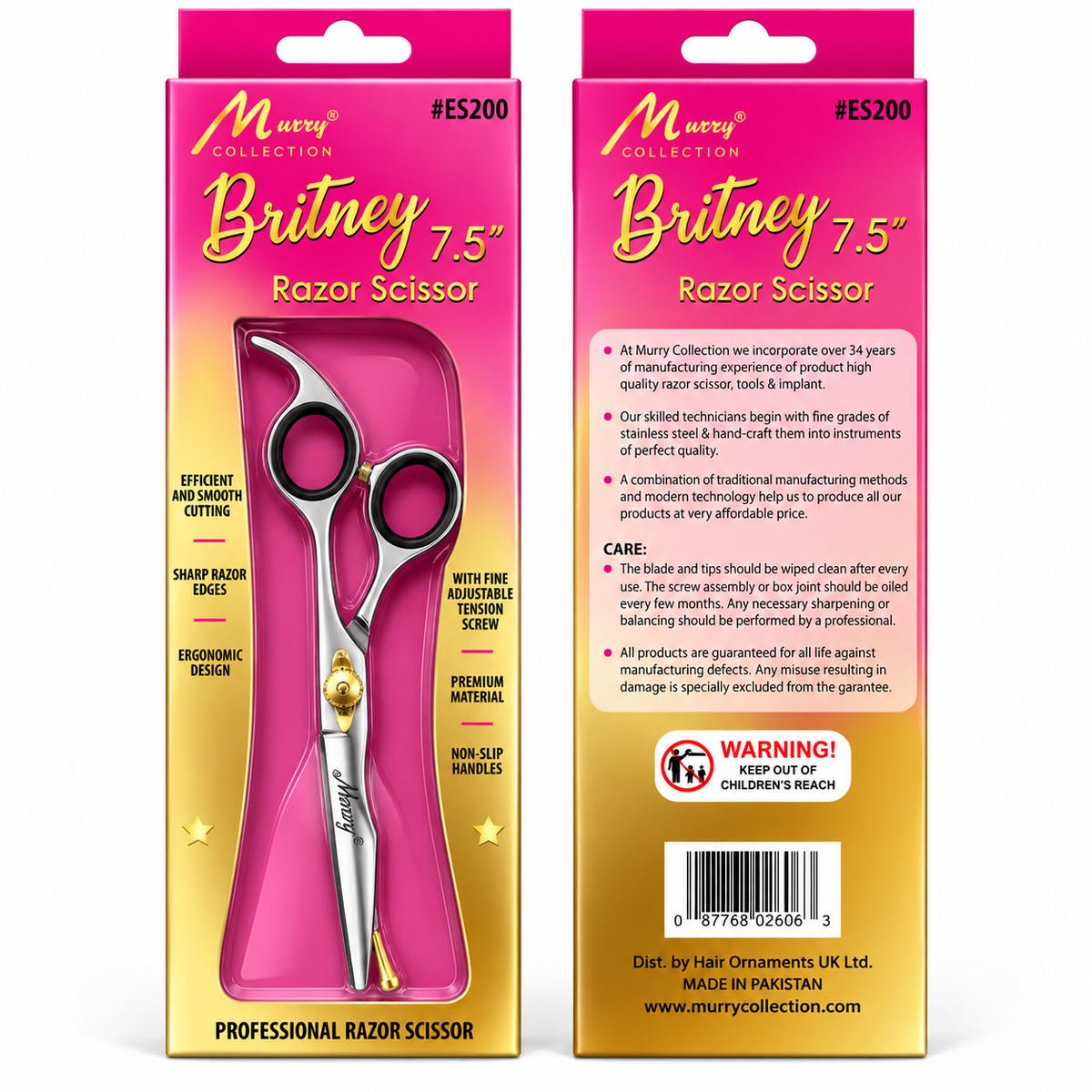 Brittney 7.5" Professional Razor Scissor
